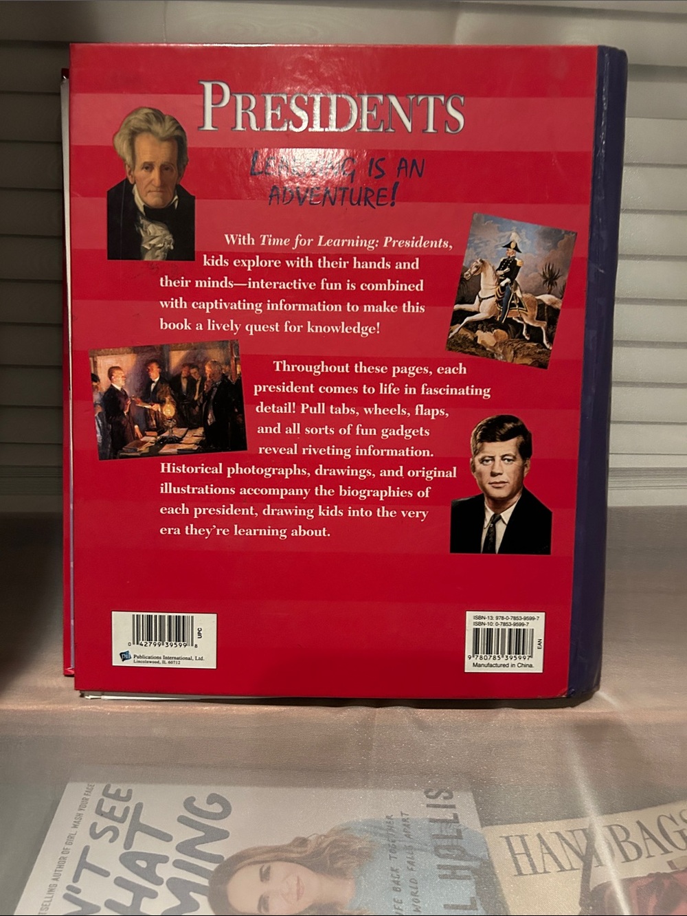 Time for Learning Presidents Book-Poster still in book.-G Washington- GW Bush - Picture 2 of 2